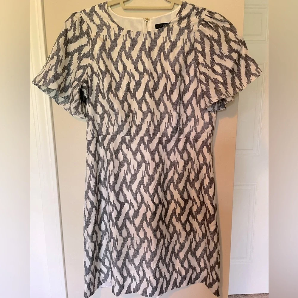 JCrew Silk lined Patterned Dress, Size 12 - Picture 1 of 5